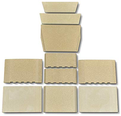 Feuerraumauskleidung für Fireplace Nexos Ker Kaminöfen - Vermiculite - 10-teilig