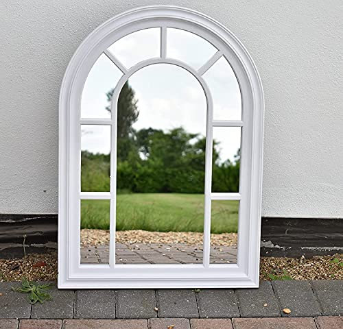 Biznest 70X50Cm Window Style Wall Mirror Simply Stylish Decor Mirror White Wall Window Mirror