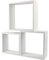 H HANSEL HOME Set de 3 Estanterías Cuadradas Color Blanco, Tamaños 30/27/24cm, Baldas Flotantes, Estantes Flotantes para Salón, Cocina, Habitación, Pasillo