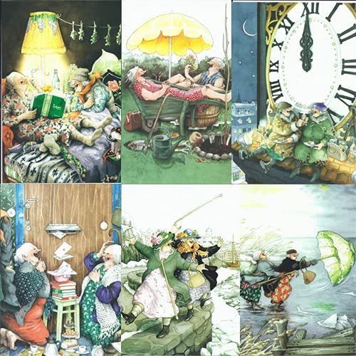 Inge Löök Postkarten set 4 (no 19-24) Größe: 10,5x15 cm,Set mit 6 Karten.
