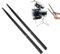 Bacchette per Batteria 5A, 40cm/15,7 pollici 1 Paio di Bacchette di Legno d'Acero per Tamburo Accessori per Strumenti Musicali Regali per Batteristi (Nero)