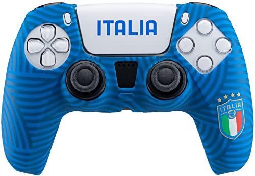 Controller Skin FIGC - Nazionale Italiana di Calcio per PlayStation 5 (PS5): Guscio in Silicone e Due Adesivi - PlayStation 5