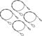 PATIKIL 2Ft Safety Cable Lock, 4 Pack Stainless Steel Security Wire Rope for Stage Lighting Luggage Lock Black