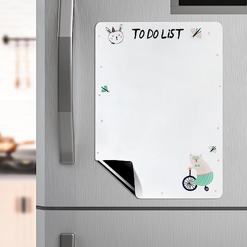 Magnetischer To Do Liste Magnetisches Tagesplaner für Kühlschrank A4 Abwischbar Whiteboard für Zuhause Büro Weiß