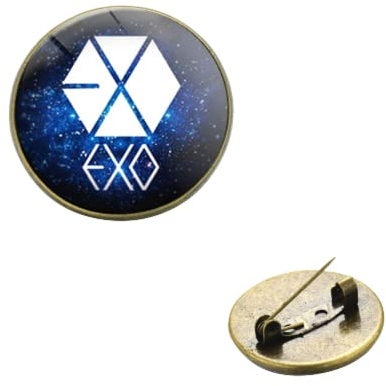 KPOP EXO Logo Broches Harajuku EXO Motif ciel étoilé Badges Sac à dos Chapeau Vêtements Épingles Broche Fans Souvenirs Broche Cadeau Dropshipping, Métal