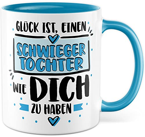 Schwiegertochter Tasse mit Spruch Hochzeit Kaffeetasse Verlobung Tochter Kaffee-Becher Geschenk Schwiegertochter-Geschenkidee Schwiegereltern Geburtstag Beste Schwiegertochter
