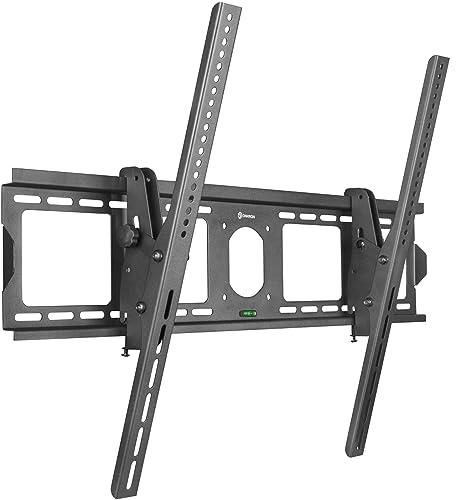 ONKRON TV Wandhalterung neigbar für 55-100 Zoll Fernseher bis zu 75 kg, Flache TV Wandhalterung Ultra Slim, Fernseh Halterung mit VESA 75x75-800x600, universal Fernsehhalterung Wand Schwarz UT4-B