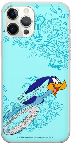 ERT GROUP custodia per cellulare per Iphone 12/12 PRO originale e con licenza ufficiale Looney Tunes, modello Roadrunner 004 adattato in modo ottimale alla forma dello smartphone, custodia in TPU