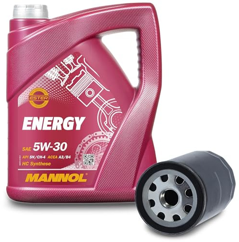 BESTPRICE ATP Inspektionspaket Filterset mit 1x Ölfilter, 5l Motoröl 5W-30 | Kompatibel mit: AUDI 100 C4 Avant, 100 C4 Stufenheck, 200 C3 Avant, 200 C3 Stufenheck, 80 B3 Stufenheck, 80 B4 Avant