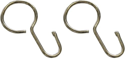 GARDINIA Seilhaken für Seilspanngarnituren, Metall, Nickel, 20 Stück (Packung mit 2)