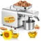 CGOLDENWALL 1000W Pressa per Olio Acciaio Inossidabile Casa Macchina di Freddo/Caldo Estrazione di Olio per Arachidi Sesamo Noci Semi di Girasole, Automatico Riscaldamento Termostatico 220V