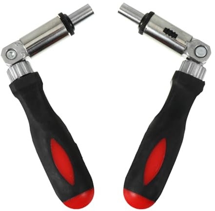 Angoily Multifunktionaler Ratschenschraubendreher 2 Stück Winkelverstellbar 0-180° 1/4 Zoll Sechskantaufnahme Korrosionsschutz Für Elektrogeräte Und Reparaturen