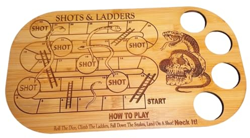 Shots & Ladders Trinkspiel Für Erwachsene, Lustig Weinbecher Ludo Spiel, Saufspiele Für Erwachsene Bar Familien Brettspiel