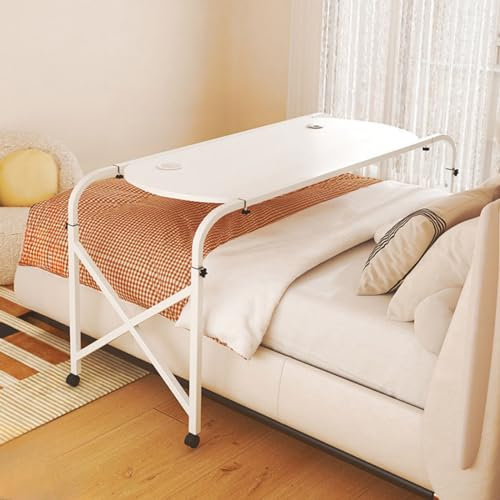 SFNIOKFG Überbetttisch mit Rollen, Bettschreibtisch, Überbetttisch mit Rollen, Überbetttisch, Überbettschreibtisch, Überbetttisch, Mobiler Schreibtisch, Betttisch mit Rollen, Computertisch