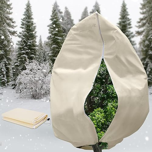 Tyware Winterschutz für Pflanzen, 250 x 360cm Frostschutz Pflanzenabdeckungen als Winterschutz, mit Reißverschluss für Baum Palmen Balkonpflanzen haube Zelt Atmungsaktiv (1er-Pack 250x360cm)