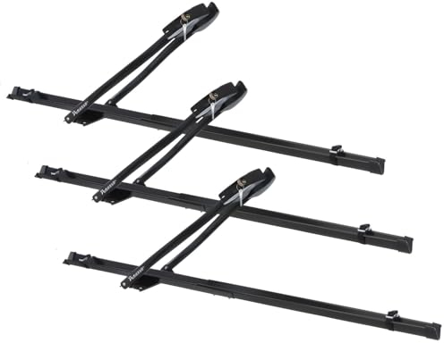 3X universeller Dachfahrradträger Auto Dach Fahrradträger - VDP Napoli - Dach Fahrradhalter Dachfahrradhalter für Autodach - abschließbar - für 3 Fahrräder
