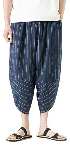 Pantaloni da ciclismo da uomo, pantaloni cargo da uomo, pantaloni a gamba larga, pantaloni a tre quarti, pantaloni da uomo a vita espandibile, pantaloni casual larghi per attività all'aperto, casa