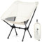 Outplea Petit Chaise Pliante Camping Confortable, Chaise de Plage Pliante Ultra Légère, Chaise Pliante Exterieur Portable de Peche Randonnée Barbecue Voyage, Blanc
