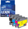 Superprint LC424 Patronen Multipack Kompatible Brother LC-424 LC 424 Druckerpatronen für Brother DCP-J1200W DCP-J1200WE Drucker (1 Schwarz, 1 Cyan, 1 Magenta, 1 Gelb, 4er-Pack)