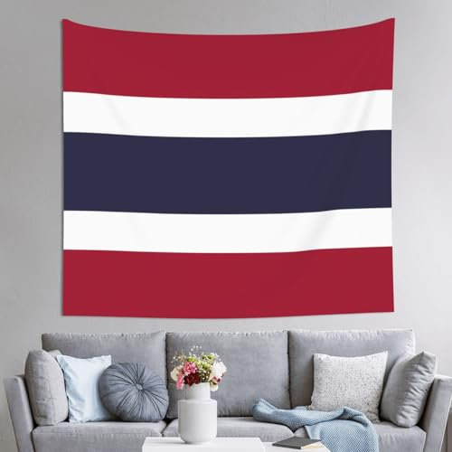 WHJWZY Wandteppich mit Thailand-Flagge, hochwertiger Dekor, 152,4 x 129,5 cm: weich, leicht, geeignet für Wandbehänge