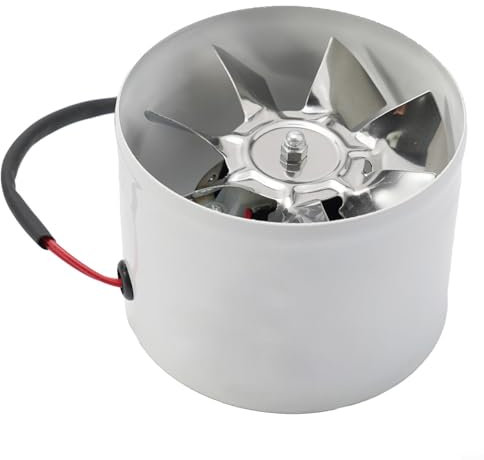 Ventilateur de ventilation à grande vitesse, volume d'air uniforme, coque métallique, convient à différents endroits (blanc 10 cm)