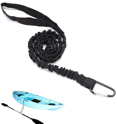 EYVRPAU Kajak Paddel Leine, Elastische Kajak Kanu Paddel Leine, Sicherungsleine, Kajak Paddel Seil mit Karabinerhaken, Kajak Zubehör für Kajak Kanusport Bootfahren Surfen