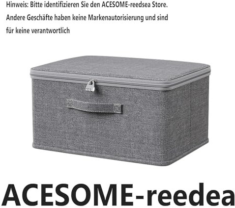 ACESOME Abschließbare Box, Medikamenten Aufbewahrungbox, Kühlschrank safe, Medizinbox mit Zahlenschloss, Aufbewahrungsbox für Süßigkeiten, Spielzeug (30x20x14 cm)