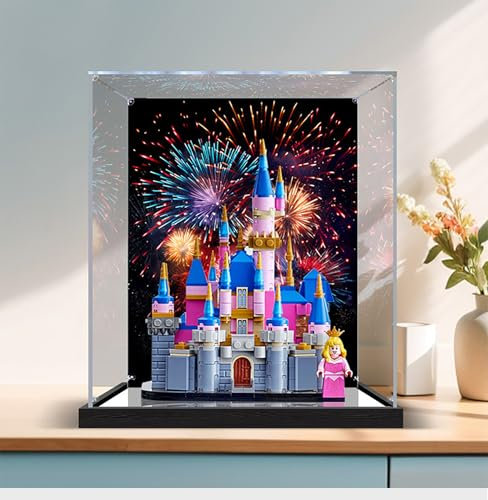 Acryl-Display-Box, kompatibel mit Lego 40720 Schreibmaschine-Ausdauerset, Sammel-Geschenk-Display-Box, Organizer (nur Box) (Hintergrund)