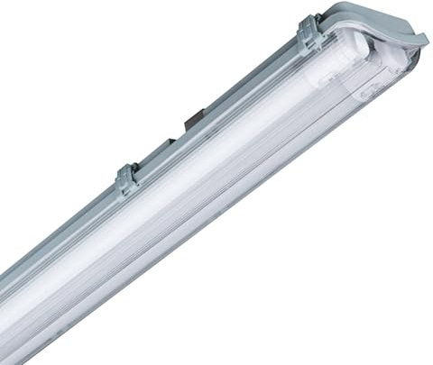 LEDKIA LIGHTING Plafoniera Stagna 60cm IP65 con due Tubi LED Vetro 9W 140lm/W 6000K Bianco Freddo
