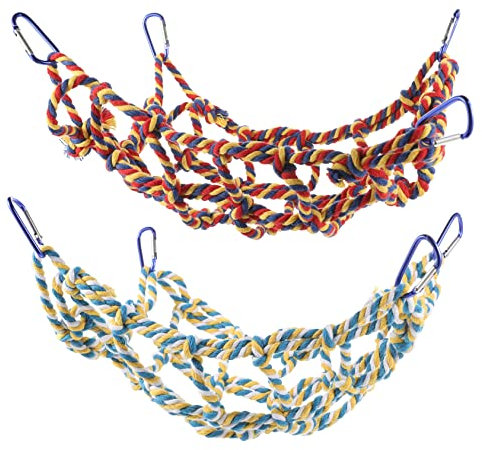 Toddmomy Parrot Climbing Net Parrot Bird Swing Bird Cage Swing Toy Parakeet Toy