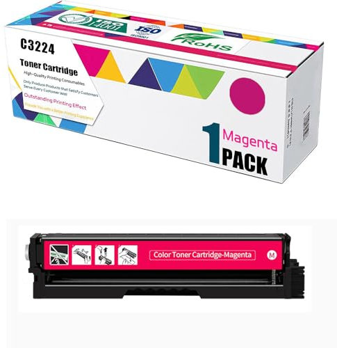 PAESCOY C3224 Tonerkartuschen C3210K0 C3210C0 C3210M0 C3210Y0 (kein Chip) Kompatibel Für Lexmark C3224dw C3326dw C3426dw MC3224adwe MC3224dwe MC3224i Drucker,Magenta-1 Pack