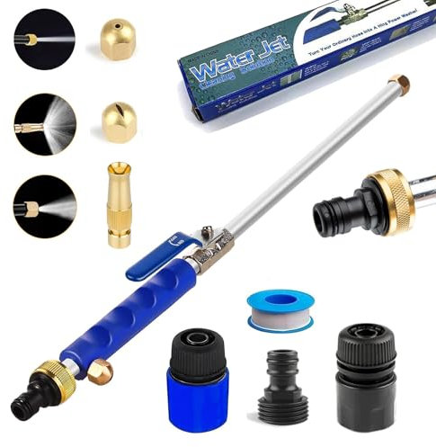 Jetsono Hochdruckreinigerstab, Hochdruckreiniger Aufsatz mit Hochdruckreiniger Jet Nozzle, Hochdruckdüse für Gartenschlauch, Glasfenster-Reinigung Sprühgerät Hausgarten Auto Wasserwäsche