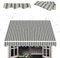 IMUNKT Einziehbare Markisenstoff Balkon Markisenbespannung wasserdichte Polyester Markisentuch 2/2.5/3/4/5/6m Klemmmarkise-Ersatzstoff Sonnenschutz(8x5ft/250x150cm)