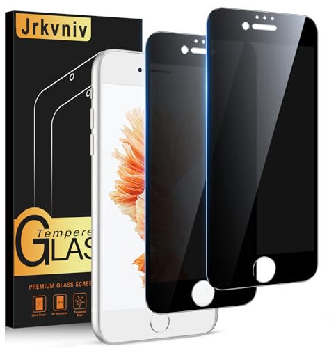 Jrkvniv Protector Pantalla de Privacidad para iPhone 6/6s Cristal Templado Antiespia Protectora Vidrio Película Dureza 9H Antiarañazos Sin Burbujas Privacy Screen Protection,2 Piezas