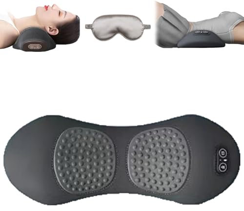 3 In 1 Rücken Massage Gerät, Triple Fusion Back Massager, 3 In 1 Rückenmassagegerät With Traction, Vibration & Heat, Lendenwirbelstütz, Bring Deine Wirbelsäule In Ihre Natürliche Form (DARK GREY)