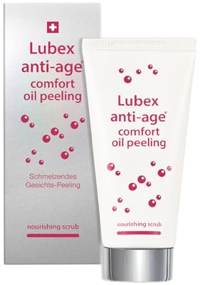 Lubex anti-age comfort oil peeling – Schmelzendes Gesichtspeeling auf Öl-Basis mit Peeling-Kügelchen, Mikroalgenextrakt, Ceramiden & Squalan, hergestellt in der Schweiz, 75g
