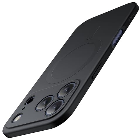 JETech Magnetische Hülle für iPhone 17 Pro 6,3 Zoll Kompatibel mit MagSafe, Vollständig Kameraschutz, Minimalistische Weiche TPU Schutzhülle mit Matt Finish, Stoßfest (Schwarz)