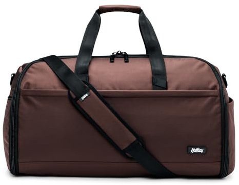 Halfday Convertible 2-in-1 Premium Garment Duffel Weekender Bag 45L | Wrinkle-Free Travel, Hanging Suit Compartment, Shoe Pockets, Trolley Sleeve. Balistic Nylon Carry-on, Port