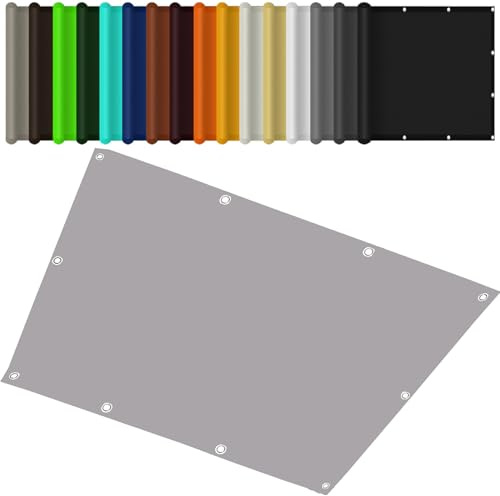 Anpassbare 220 x 250 cm winddichte Polyester-Pergola-Ersatzdach mit Befestigungsseilen für Rasen, Terrasse, Pool, Hellgrau, Outdoor-Schattenabdeckung