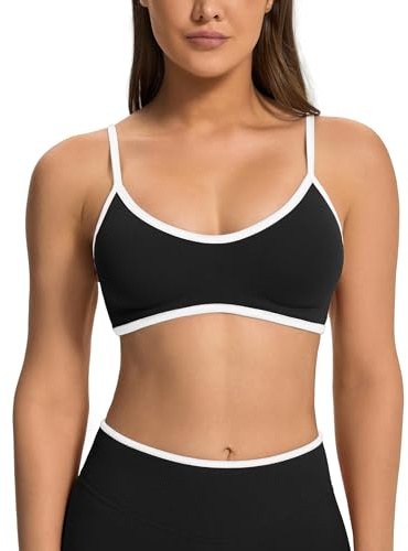 JOYSPELS Damen Seamless Sport BH Gepolstert Oberteile Push Up Yoga Bra | Atmungsaktiver Push-Up-Sport-BH mit Spaghetti-Trägern. Ohne Bügel, elastischer Komfort für Yoga, Fitness & Gym.