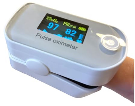 Pulsoximeter MC21 mit Benachrichtigungen über Android-App OxiControl, Messung von Sauerstoffsättigung, Herzfrequenz und Perfusions-Index, App versendet Emails bei Abweichung von definierten Werten