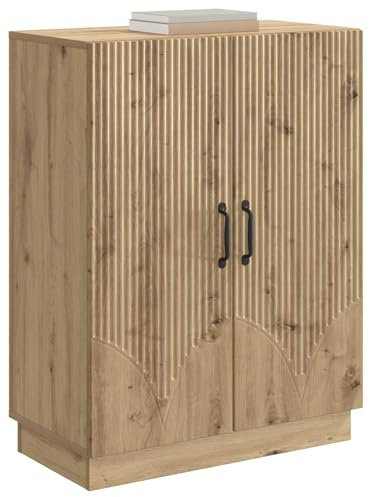 vidaXL Sideboard Artisan-Eiche 66 x 34,5 x 87 cm Holzwerkstoff, Moderner Speisezimmer-Buffet, rechteckige Sideboard-Aufbewahrung, schickes Möbel, Elegante Essentials
