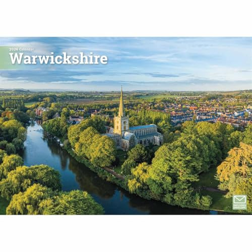 Warwickshire A4 Calendar 2026, Wall Calendars, Month To View, Travel, Gift