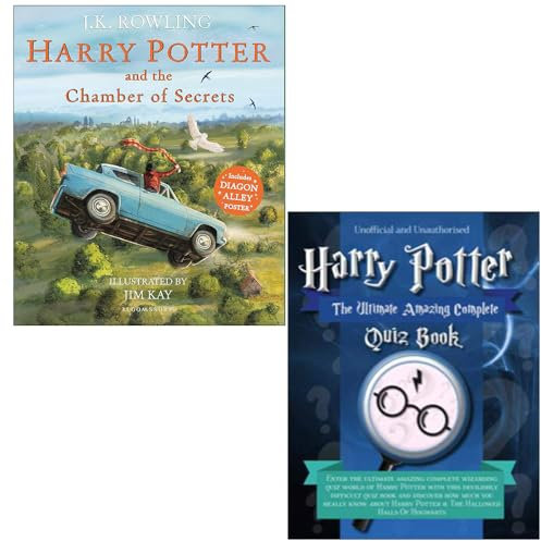 Harry Potter and the Chamber of Secrets: Illustrated Edition (Harry Potter Illustrated Edtn) & Unofficial Harry Potter - The Ultimate Amazing Complete Quiz Book 2 Books Collection Set
