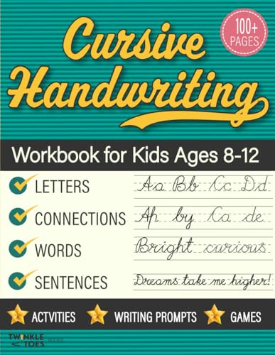 Cursive Handwriting Workbook for Kids Ages 8-12: Step-by-Step Practice Book With Exercises for Elementary Students