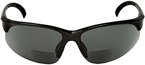 Sport Wrap Bifokale Sonnenbrille – Outdoor Lesen/Aktivität Sonnenbrille – weiche Tasche enthalten, Schwarz, L