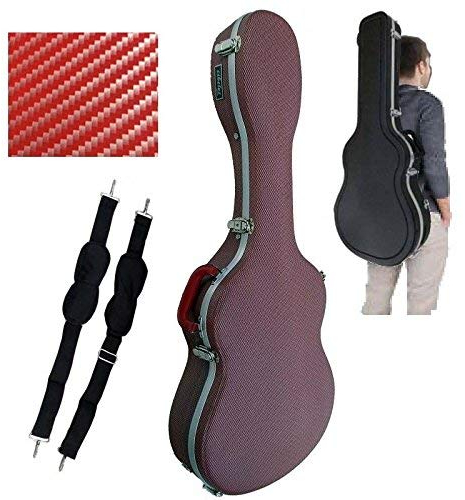 Cibeles - Custodia in ABS per chitarra classica, Rosso a quadretti