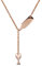 PAURO Femme Acier Inoxydable Bouteille De Vin Verre Pendentif Colliers Y, Or Rose