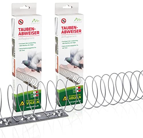 GARDIGO® Dissuasori per Piccioni | 8 Spirali da 125cm, Lungh. tot. 10m | Scaccia Piccioni in Acciaio Inox | Made in Italy | Spaventa Piccioni per Balcone | Allontana Piccioni | Spirale Anti Piccioni