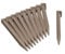 Nature 10x Chevilles d'ancrage de Jardin Taupe Bordure Pelouse Extérieur